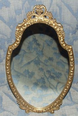 Antique Style Gilded Gilt Dressing Table / Bathroom Toilet Easel Mirror (a16)