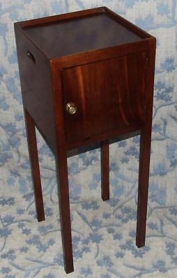 Antique George III Tray Top Pot Cupboard / Lamp Stand