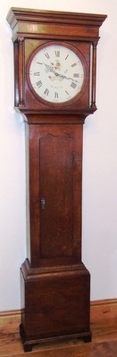 Antique Oak Longcase Grandfather Clock REA WALTON