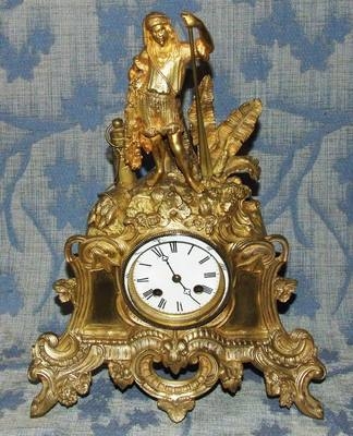 Antique ANTIQUE French Gilt Bronze Bracket Clock JAPY FRERES