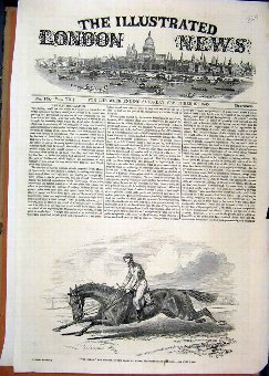 Print 1845 Horse Baron Winner St Leger Jockey 76MA
