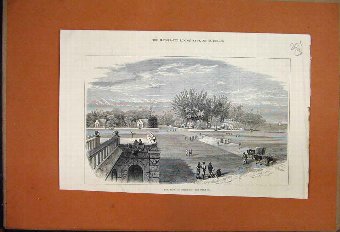 Print 1847 Southgate Steeplechase Scene At The Bro