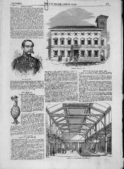 Print 1849 Edinburgh Corn Exchange Building Haynau