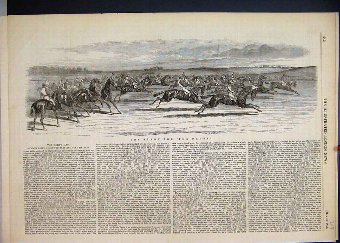 Print 1851 Derby Horse Race Jumping Animals 19MAR1