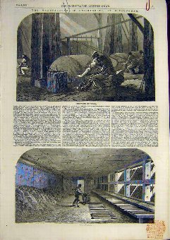 Print 1851 Gun-Barrels Birmingham Factory Military