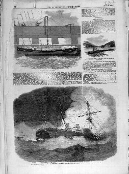 Print 1852 Ships Amazon Life-Boat Landell Safety-B