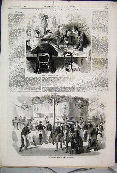 Print 1856 Dining Salle Montesquieu Paris Kitchen 