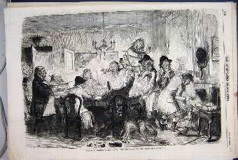 Print 1856 Fox Hunters Regaling Good Times Party D