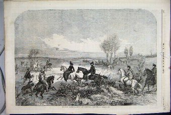 Print 1856 Magpie Hawking Horses Men Fine Art 79MA