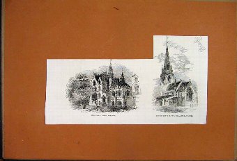 Print 1856 Philological School New Road St Pauls U