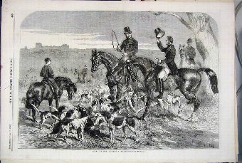 Print 1856 Prince Albert Harriers Fox Hunting Hors