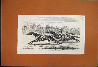 Print 1857 Cesarewitch Stakes Deciding Heat Horses