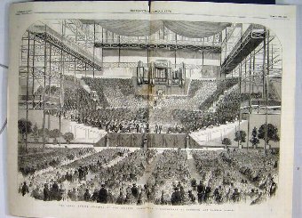 Print 1857 Great Handel Festival Crystal Palace Or