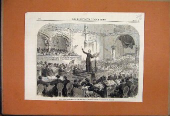 Print 1857 Inside View New Barracks Camp Chalons T