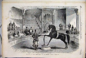 Print 1858 American Horse Black Eagle Alhambra Pal