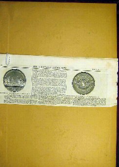 Print 1858 Medal Commemorative Aston Park Hall Que
