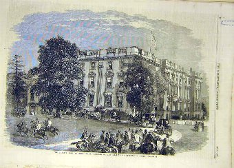 Print 1858 Queen Visit Birmingham Stoneleigh Abbey