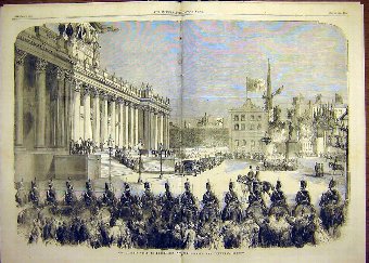 Print 1858 Queen Visit Leeds Townhall Brodrick Bui