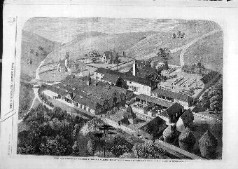 Print 1859 Farm Building Workshops Longleat Wilkin