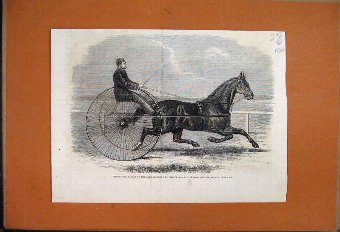 Print 1861 Jackey Winner Aintree Trotting Race Liv