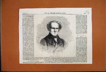 Print 1864 Portrait Late Cooke Veteran Actor 41MAR