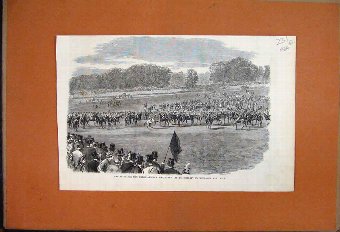 Print 1864 Volunteer Review Hyde Park Prince Wales