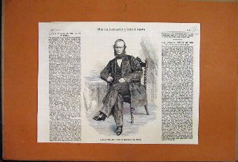 Print 1864 War Denmark Ruins Langaa Railway Bridge