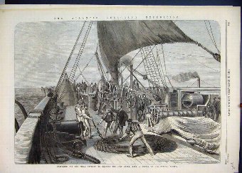 Print 1865 Atlantic Telegraph Expedition Grapple C