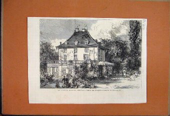 Print 1865 Franz Liszt Conductor New Oratorio Pest