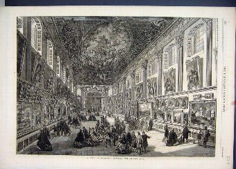 Print 1865 Greenwich Painted Hall Portraits Victor