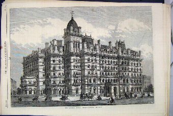 Print 1865 Langham Hotel Portland Place Building O