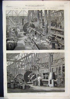 Print 1865 Penn Marine Engine Factory Paddle Shaft