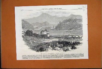 Print 1866 Cemetry Racecourse Honk Kong Mountain S