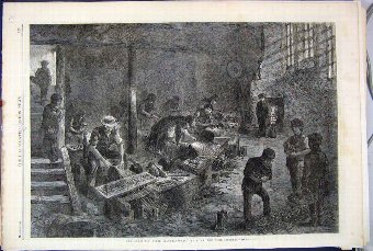 Print 1866 Sheffield Steel Manufactures Hull Fork 