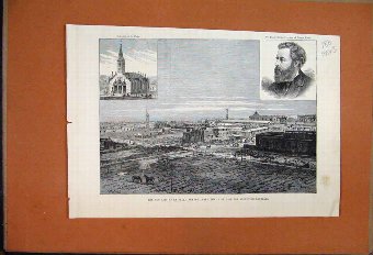 Print 1867 Lord Mayor Guildhall Fire Saving Awards