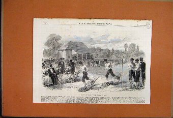 Print 1867 Snow Shoe Race Cyrstal Palace Men Runni