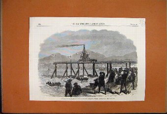 Print 1868 Foundation-Stone Harbour Works Carnarvo