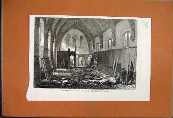 Print 1869 Demolition Old Dining Hall Inner Temple