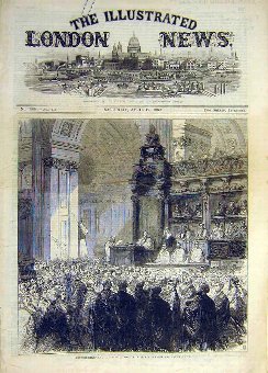 Print 1869 Enthronement Bishop London St Paul'S Ca