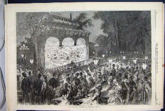 Print 1869 Open Air Theatre Paris Play Country Fra