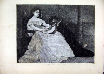 Print 1871 Adelina Patti Desdemona Actress Fine Ar