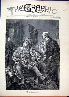 Print 1871 Backstage Theatre Man Dressed Costume O