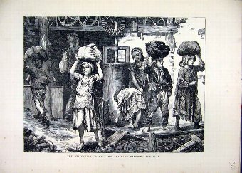 Print 1871 Brickyards England Children Carrying Cl