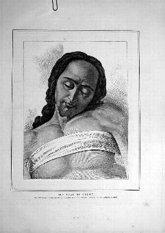 Print 1871 Head-Christ Entombment Michael-Angelo 0