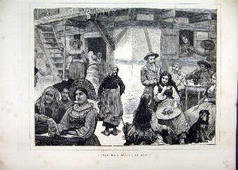 Print 1871 Human Hair Market Alsace Women Men 10MA