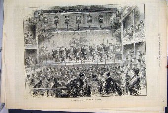 Print 1873 Japanese Ballet Dance Theatre Kyoto 24M