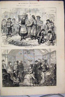 Print 1873 Pedlars Laundress Fashionable Conditore