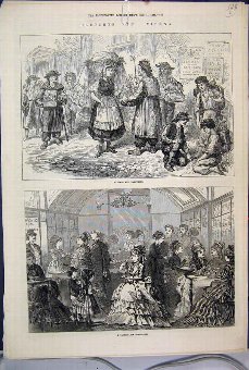 Print 1873 Vienna Pedlars Laundress Conditorel Ske