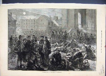 Print 1874 Wine R Argentruil Men Waiting 84MAR1