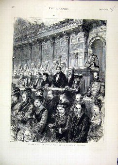 Print 1875 State Visit Judges Pauls Cathedral Sing